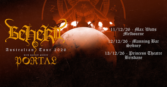 BEHERIT with guests PORTAL, Australian Tour, December 11 – 13, 2026