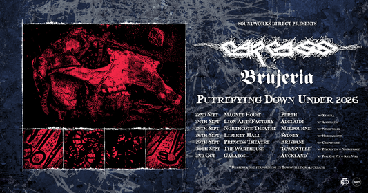CARCASS ‘Putrefying Down Under’ with guests BRUJERIA, Australian & New Zealand Tour, September 22 – October 2, 2026